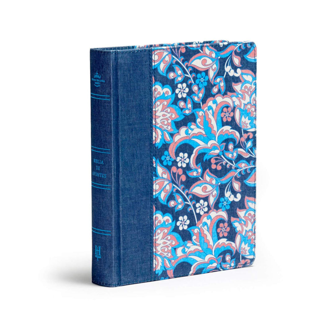 Biblia De Apuntes Ilustrada RVR 1960, Tela Rosa / Azul