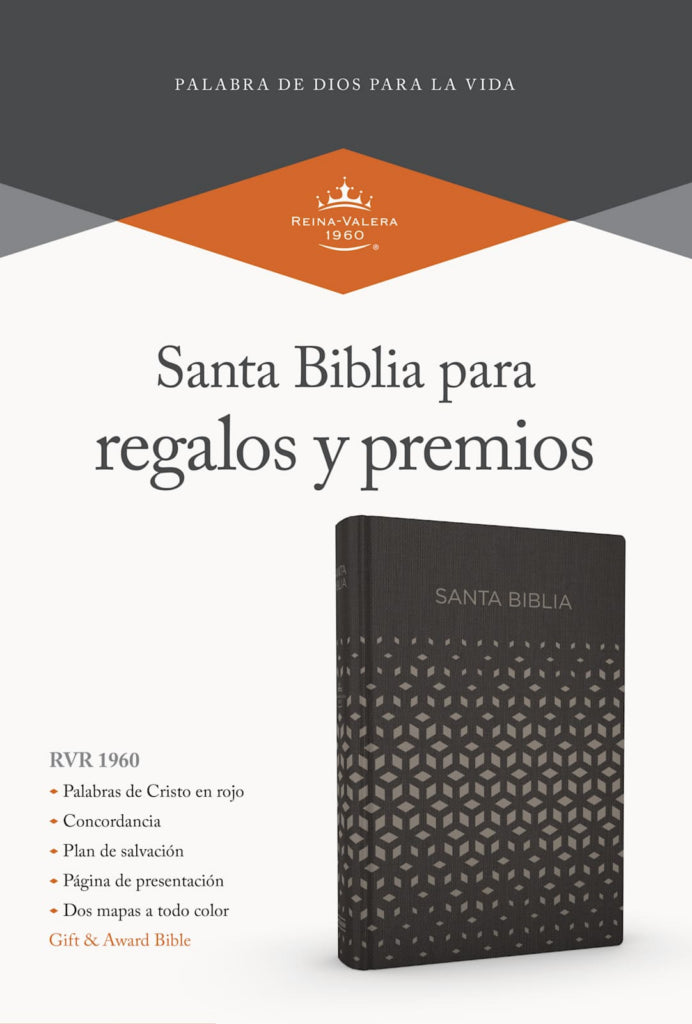 Biblia Para Regalos y Premios RVR 1960 | Simil Piel Negro-Plata