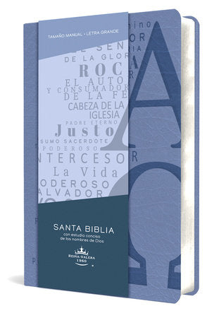 Biblia Letra Gde Tamaño Manual RVR 1960, Símil Piel Celeste