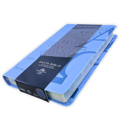 Biblia Letra Gde Tamaño Manual RVR 1960, Símil Piel Celeste