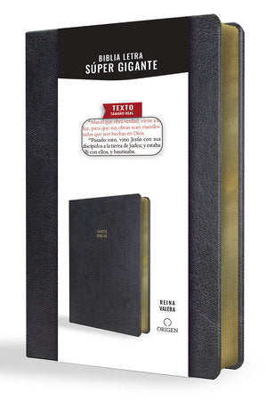 Biblia RV1909  Letra súper gigante, Simil Piel Negro