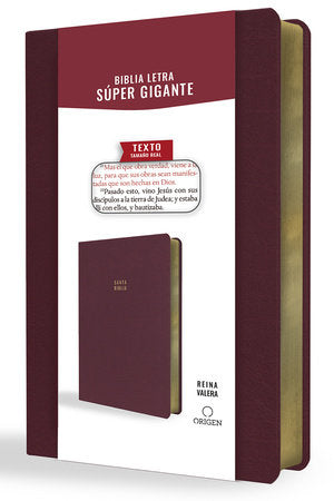 Biblia RV1909 Letra Super Gigante, Simil Piel Vinotinto