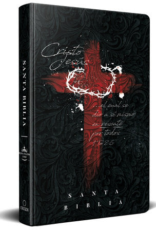 Biblia Letra Grande Tamaño Manual, RVR60 Tapa Dura Cruz Con Corona