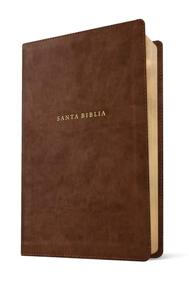 Biblia para el ministro NTV, letra grande con Filament (SentiPiel, Cafe, Letra Roja)
