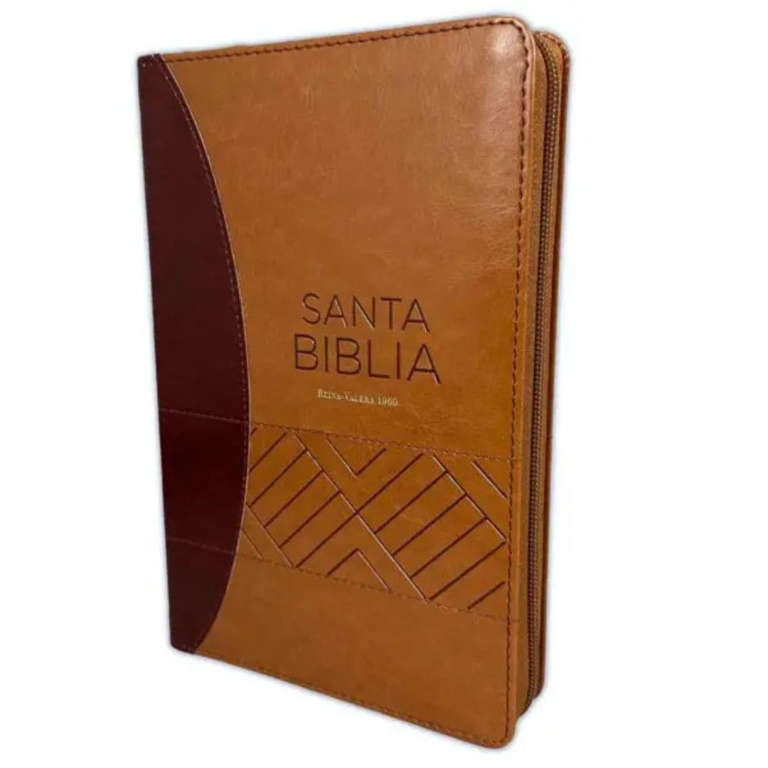 Biblia Tamano Manual Letra Grande 12 Punto y Zipper | Imitacion Piel con Indice