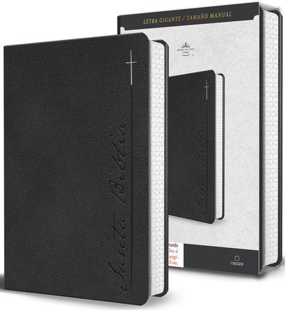 Biblia RVR 1960 Letra Gigante, Símil Piel Gris (Edición cantos pintados)