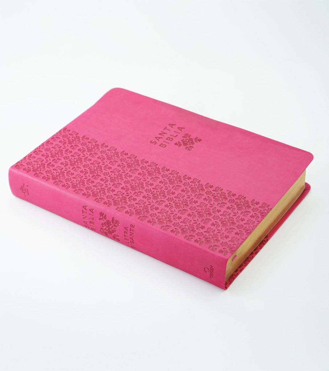 Biblia Reina Valera Revisada 1960 letra super gigante, símil piel fucsia rosada