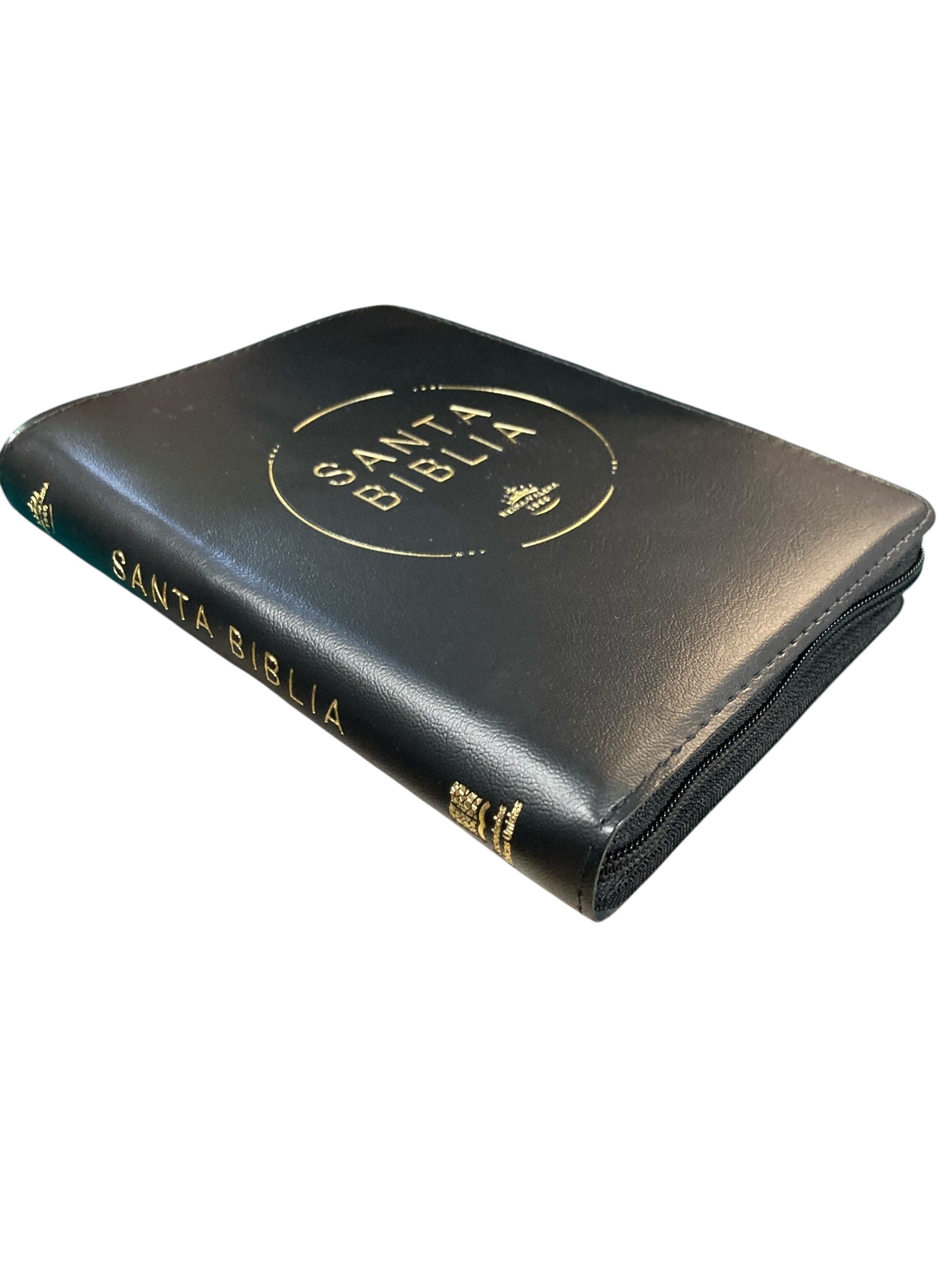 Biblia Letra Grande RV1960  Imitacion Piel Negro con Cierre