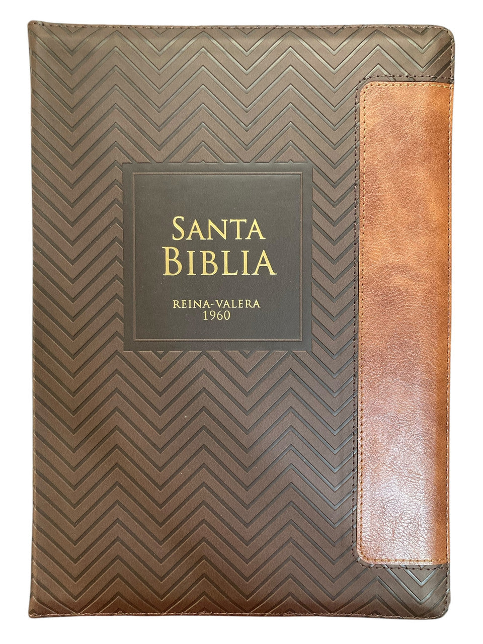 Biblia Letra Supergigante 19 Puntos, Zipper, RVR60 | Imitacion Piel Cafe Con Indice