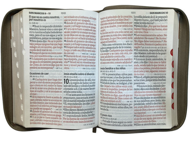 Biblia Letra Supergigante 19 Puntos Manual, Cierre, RVR60 | Imitacion Piel Cafe-Beige Con Indice