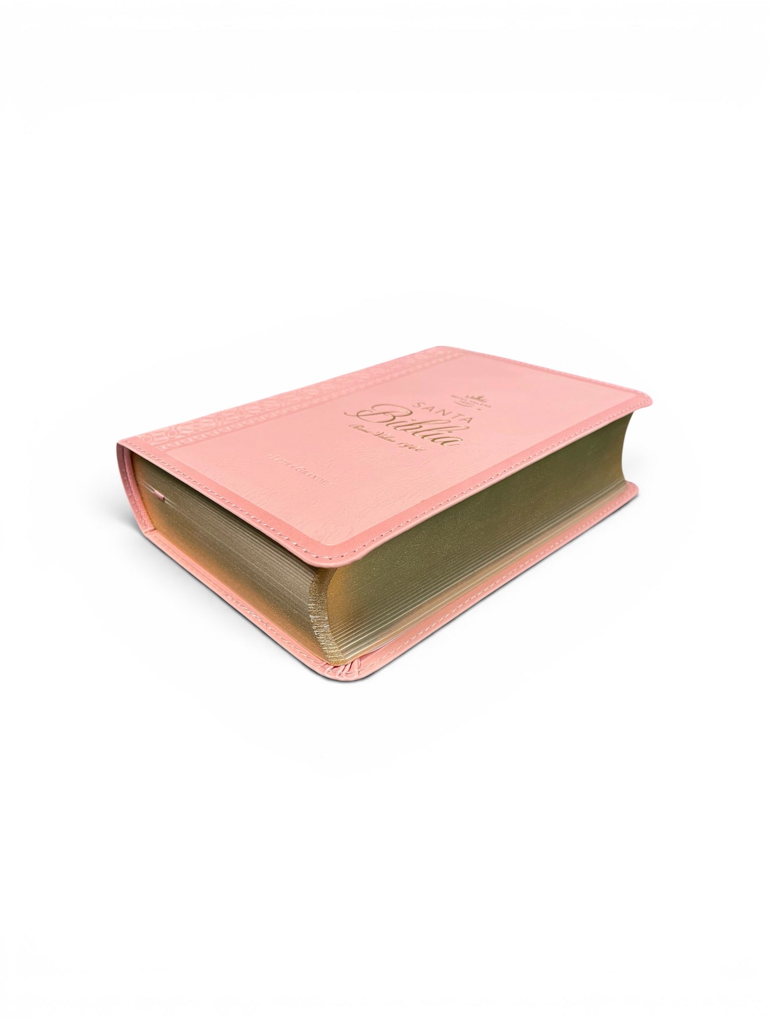 Biblia tamano compacto RVR 1960, Letra Grande,  Imitacion Piel Rosa