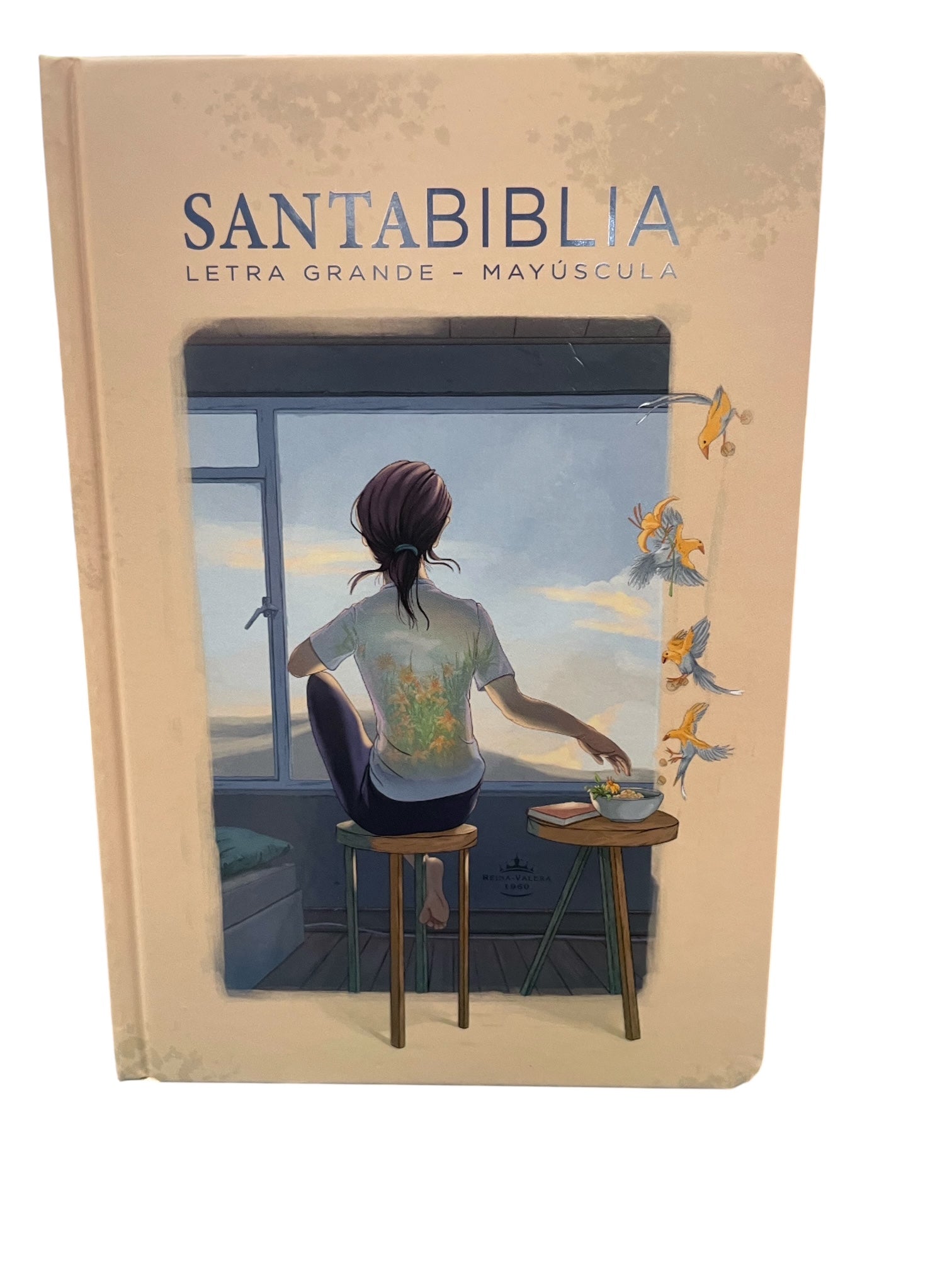 Biblia Letra Grande en Mayuscula RV 1960,  Tapa Dura Durazno