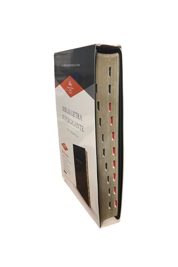 Biblia letra super gigante, RV1960, Imitacion Piel Negro con Indice
