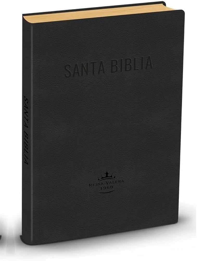 Biblia ultrafina Fuente de Bendicion,  Piel Genuin Negro