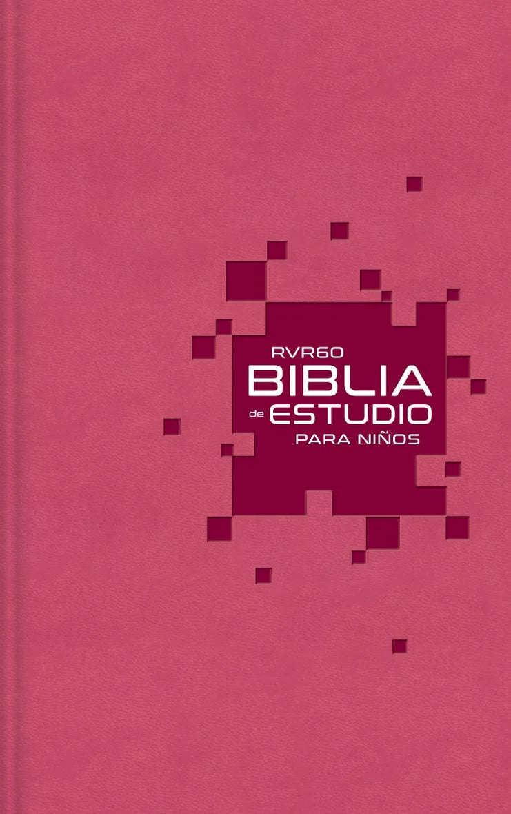 Biblia de estudio para niños RVR60, Imitacion Piel Rosa