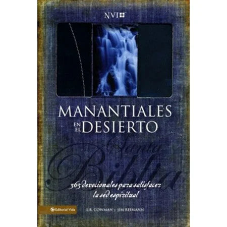 Biblia NVI Manantiales En El Desierto | Simil Piel Negro-Gris