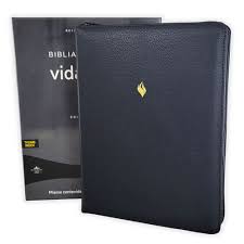 Biblia de estudio Vida Plena, RVR 1960, Edicion clasica, Piel Fabricada Negro co