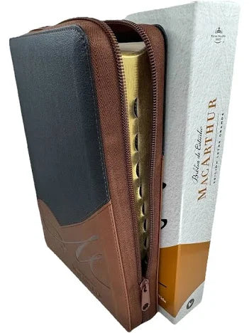 Biblia de Estudio MacArthur, Edición Letra Grande | Simil Piel Con Indice
