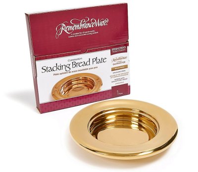 Communion Stacking Bread Plate (Brass Finish)