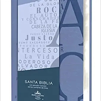 Biblia Letra Gde Tamaño Manual RVR 1960, Símil Piel Celeste
