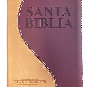 Biblia Letra Grande Tamano Manual RVR 1960 Con Indice, Simil Piel Beige-Marron