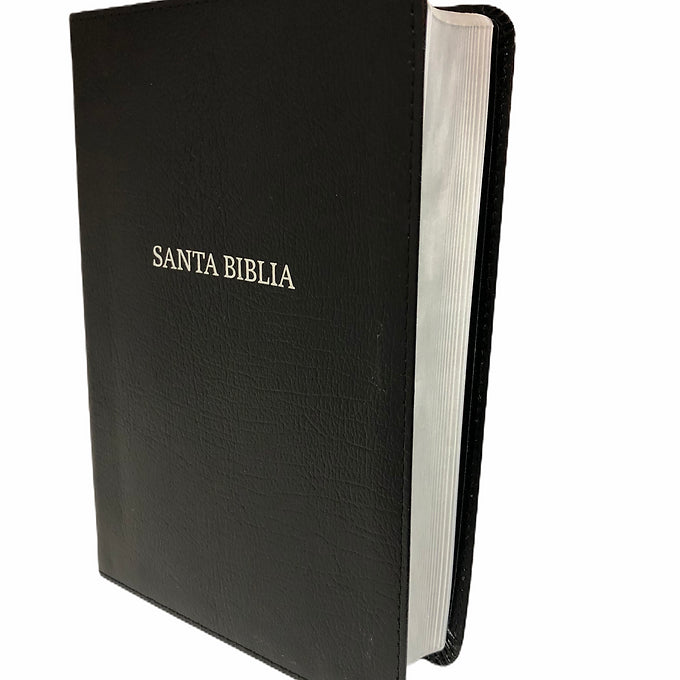 Biblia Letra Grande Tamaño Manual, RVR 1960, Piel Fabricada Negro