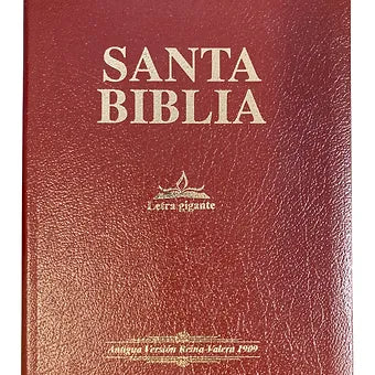 Biblia Letra Gigante RVR 1909, Imitacion Piel Vino Con Indice