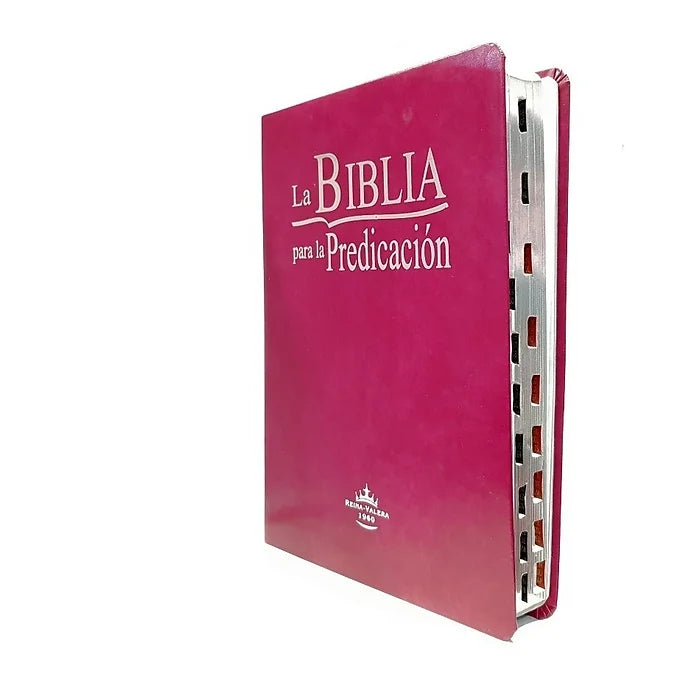 Biblia Para La Predicacion RVR 1960, Imitacion Piel Purpura con indice