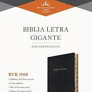 Biblia letra gigante RVR 1960, Imitación Piel Negro con índice