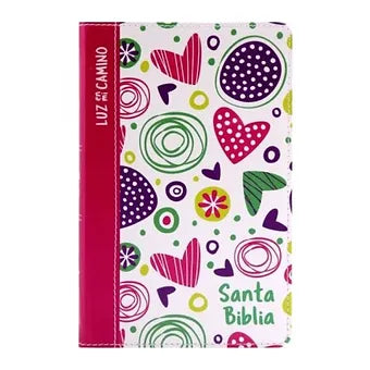 Biblia Luz en Mi Camino NVI, Símil Piel Corazones