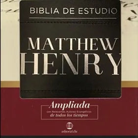 Biblia de Estudio Matthew Henry, Piel Fabricada Negro