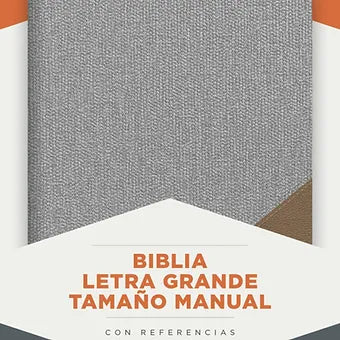 Biblia Tamano Manual Letra Grande 12 Puntos RVR 1960 | Simil Piel Gris-Marron