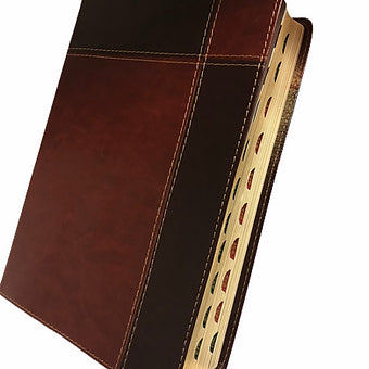 Biblia De Estudio Ryrie Ampliada RVR 1960, Imitacion Marron Dos Tonos Con indice