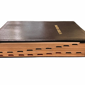 Biblia Bilingüe RVR 1960/KJV, Imitación Piel Negro con índice