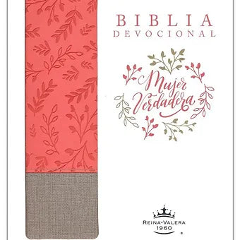 Biblia Devocional Mujer Verdadera, RVR 1960, Piel Coral