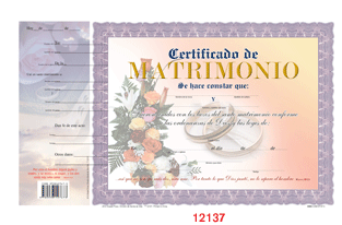 Certificado de matrimonio