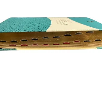 BibliaTamano Manual Letra Grande 12 Pts Con Indice | Imitacion Piel Aqua-Blanco