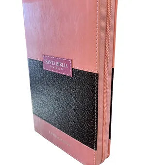 Biblia Tamano Manual Letra Grande 12 Pts Con Indice y Zipper | Imitacion Piel