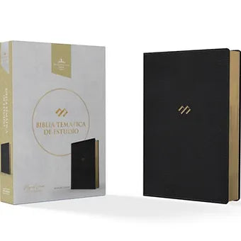 Biblia Tematica de Estudio RVR60 | Piel Genuina Negro