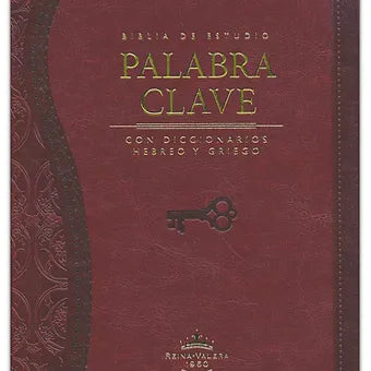 Biblia De Estudio Palabra Clave, RVR 1960, Piel Marrón
