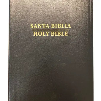 Biblia bilingüe RVR1960/KJV Letra Grande, Imitacion Piel Negro Con Indice