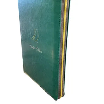 Biblia NTV, Edicion ziper letra grande con referencias, SentiPiel Turquesa