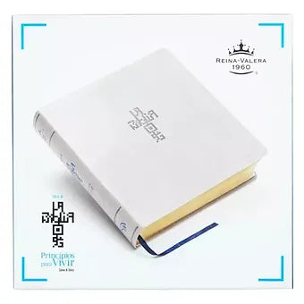 Biblia QR (RVR60) Principios para Vivir - Símil Piel, Arena
