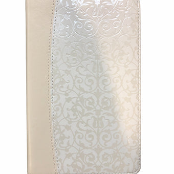 Biblia Recuerdo de Boda RVR 1960, Símil Piel Filigrana Blanco/Rosa
