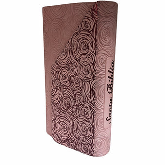 Biblia Tipo Chequera RVR 1960, Imitación Piel Rosa Con Índice