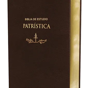 Biblia de estudio Patristica RVR, Simil Piel Marron