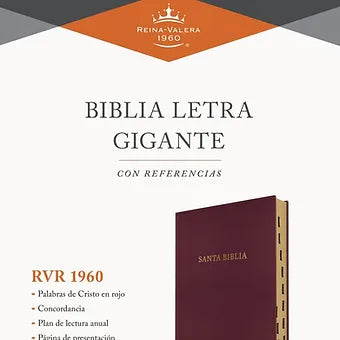 Biblia letra gigante, RVR 1960 /  Imitación Piel Con Indice