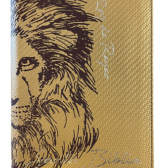 Biblia Letra Grande (Rey de Reyes Dorado) 12Pts , Piel Especial con indice