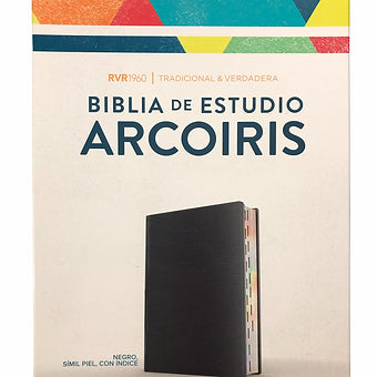 Biblia De Estudio Arco Iris Negro,  Imitació Piel Negro, Índice
