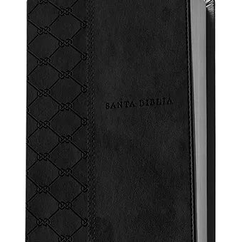 Biblia manual NTV, letra grande con Filament (SentiPiel, Negro, Letra Roja)